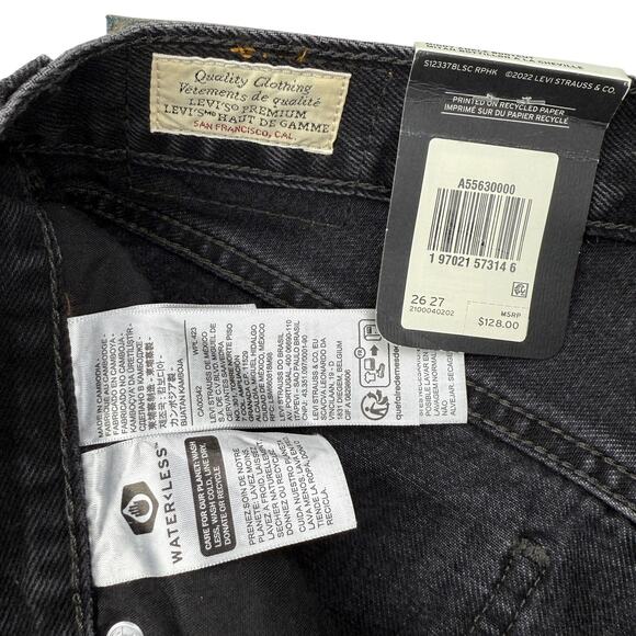 NWT LEVI'S Premium Middy Ankle Bootcut Jean Sz 26  Play My Game Black - Picture 7 of 9